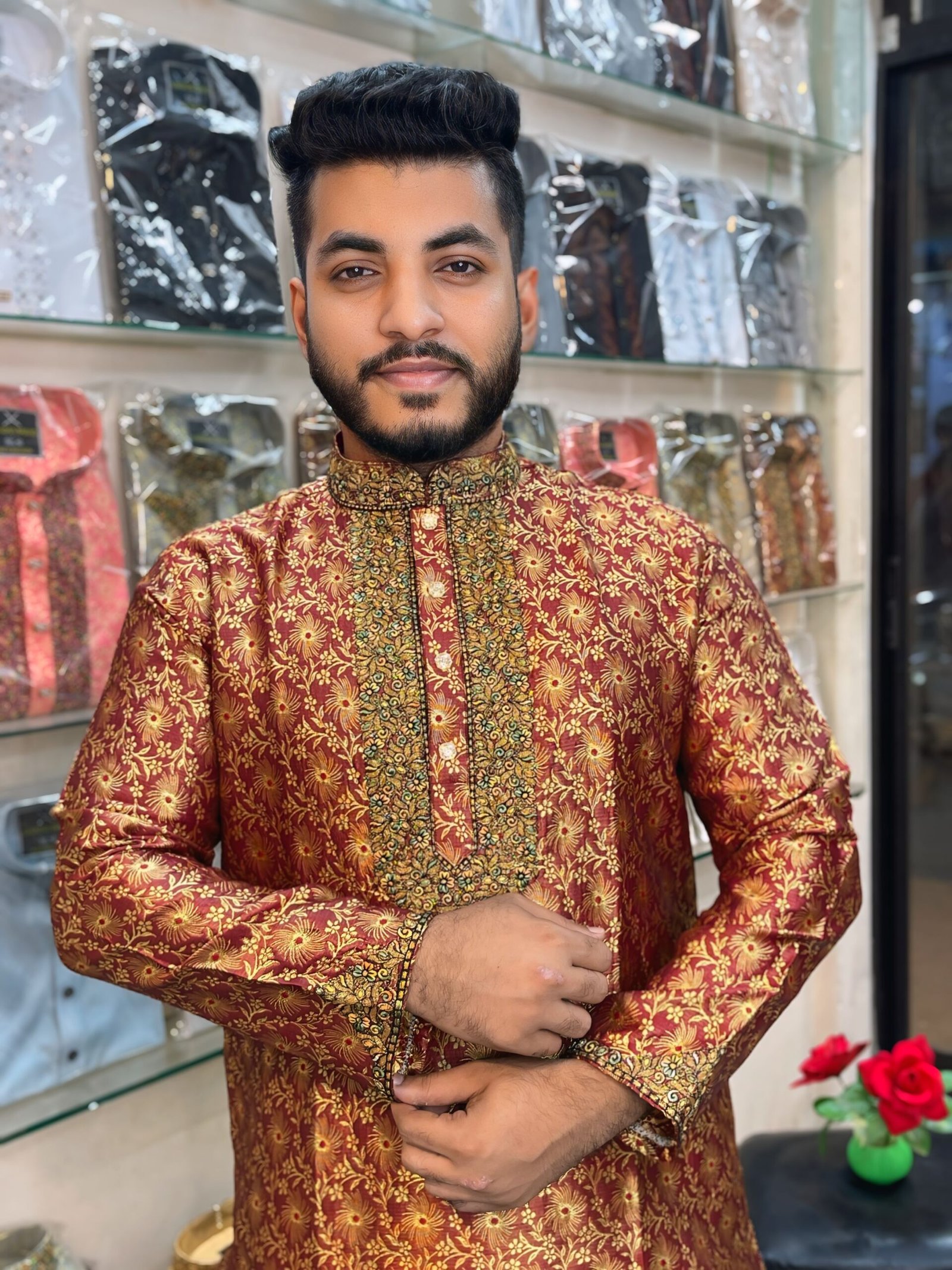 Premium Katan Embroidery Punjabi for Mens -05