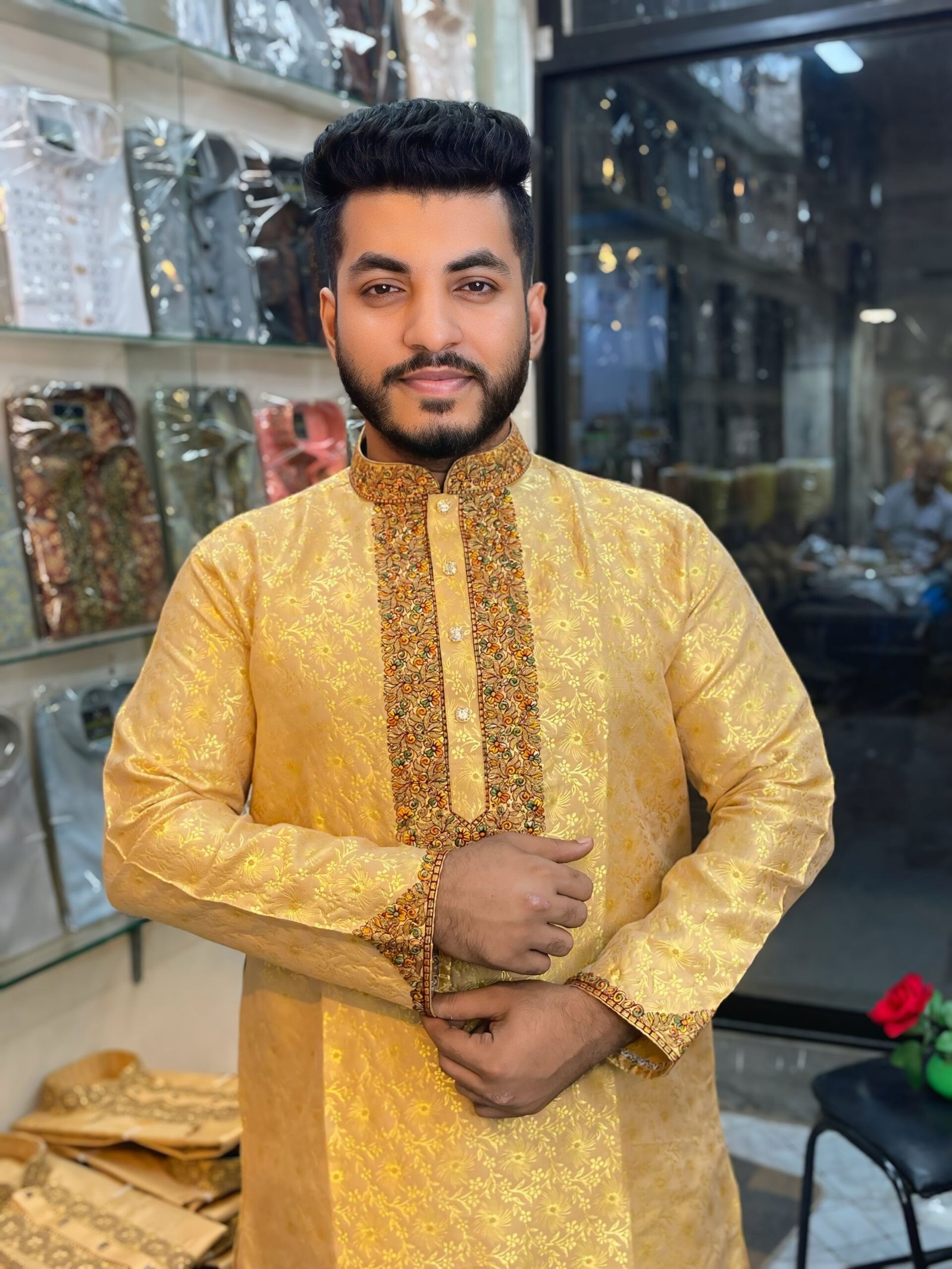 Premium Katan Embroidery Punjabi for Mens -01